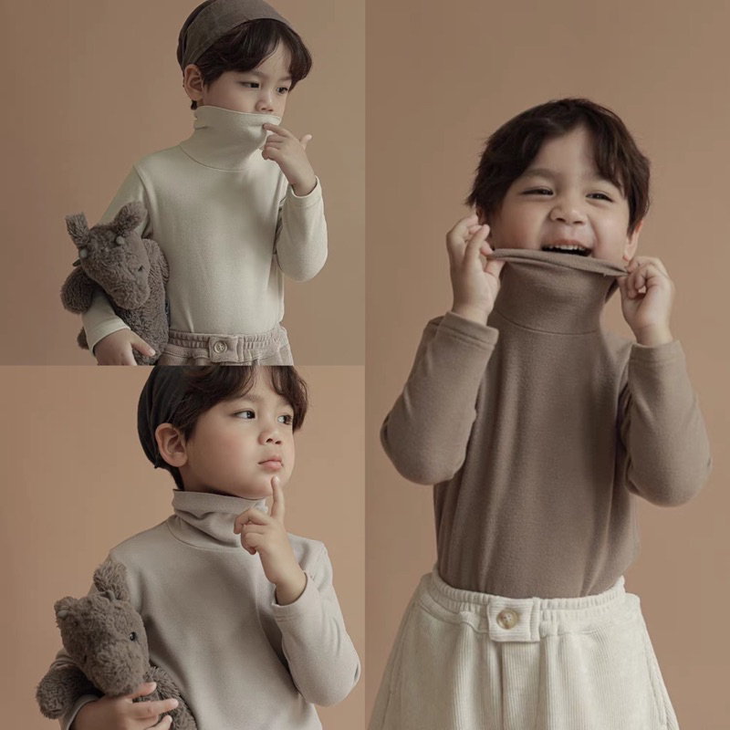 Áo giữ nhiệt Cổ Cao cho bé chất Cotton Bông cao cấp 2026