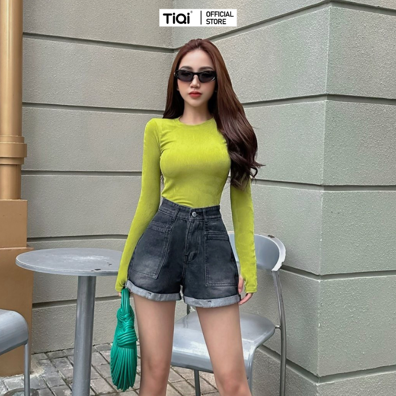 Quần short jean Nữ 2 túi trước TiQi Jeans S1-307