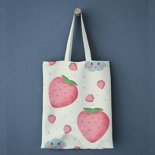 Túi Vải Canvas Hoạt Hình Cô Bé Trà Sữa Tuzi Túi Xách Dạo Phố Tiện Nghi MEILI STORE