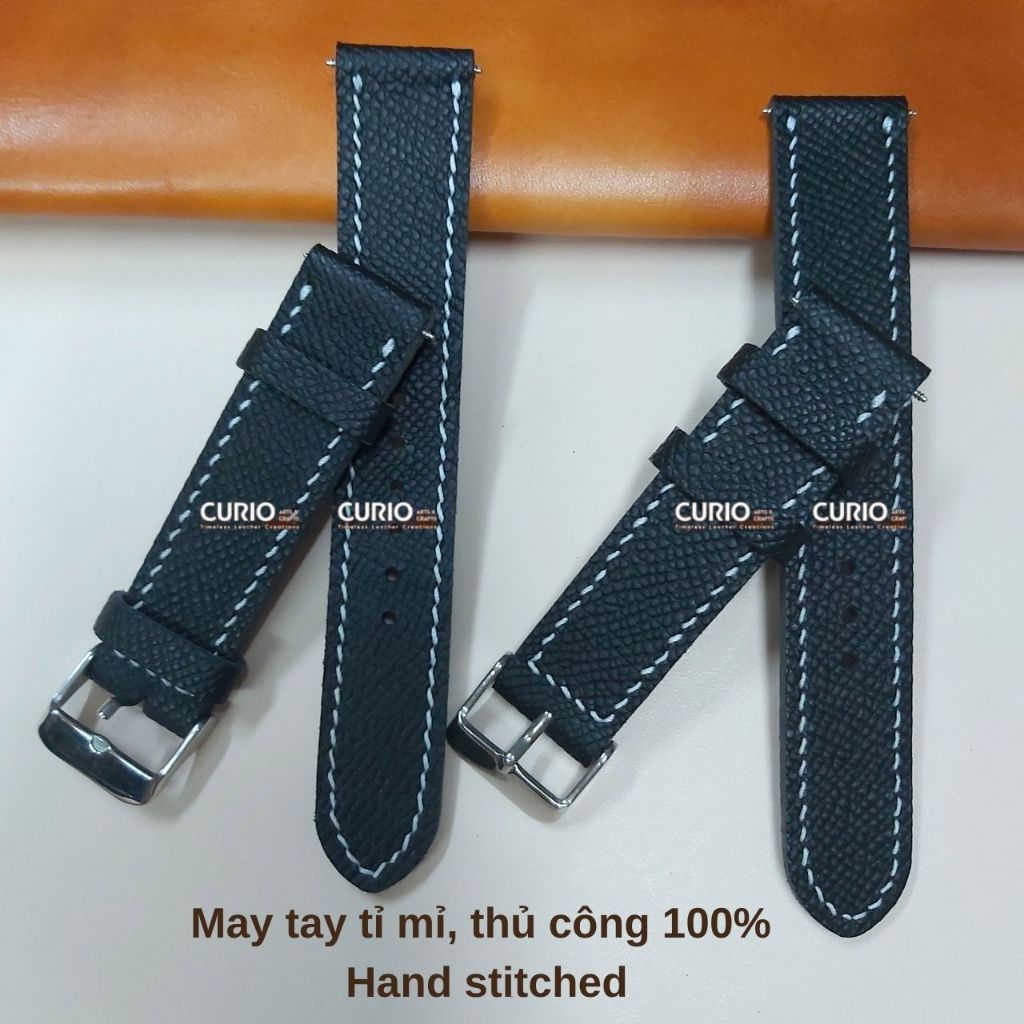 Dây đồng hồ da bò Epsom Handmade, dây đeo thủ công tặng khóa + chốt (WSB_EV2_HM) – CURIO LEATHER