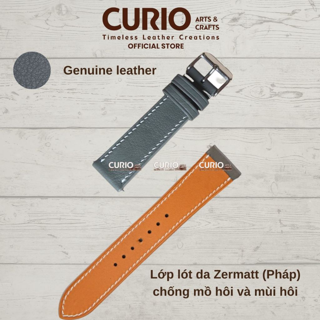 Dây đồng hồ da thủ công Swift cho Iwatch, tặng hộp gỗ + bộ chốt + khóa gài – WSB_SWIFT CURIO LEATHER