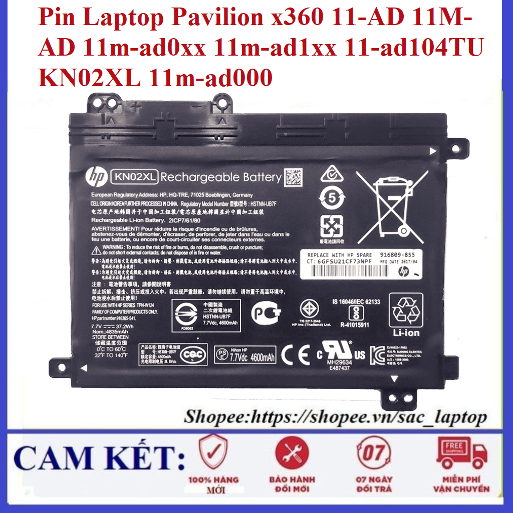 Pin Laptop Pavilion x360 11-AD 11M-AD 11m-ad0xx 11m-ad1xx 11-ad104TU ...