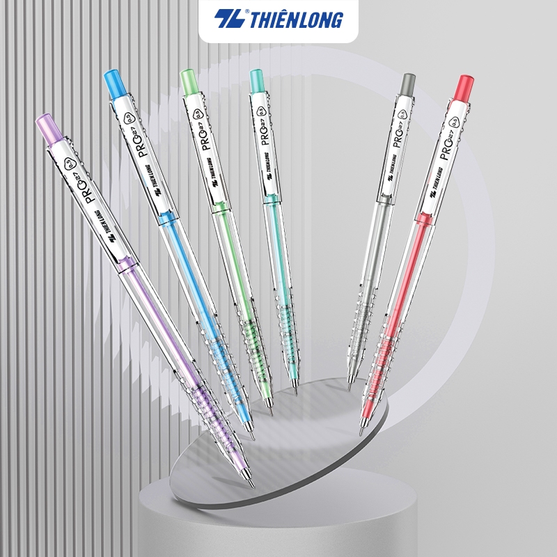 Ảnh Combo 5/10/20 Bút bi Thiên Long Pro 027 TL-105 - Bút bi 3 màu mực, thân bút pastel thời trang 3