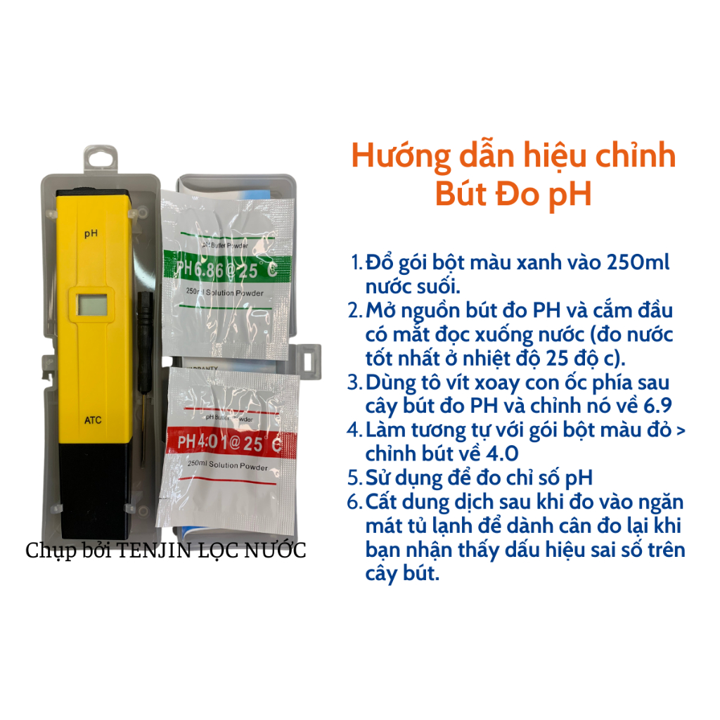 Bút Đo Chỉ Số pH ATC Kiểm Tra Tính Kiềm Hay Axit Của Nước - Bảo Hành 1 Tháng 1 Đổi 1