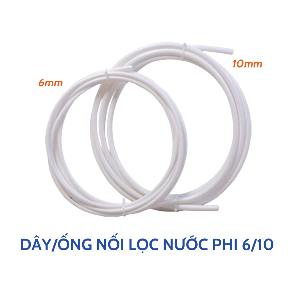 Dây Dẫn Nước, Ống Nối Phi 6 Phi 10 Chất Liệu Nhựa Nguyên Sinh Đạt Tiêu Chuẩn NSF An Toàn Cho Sức Khỏe