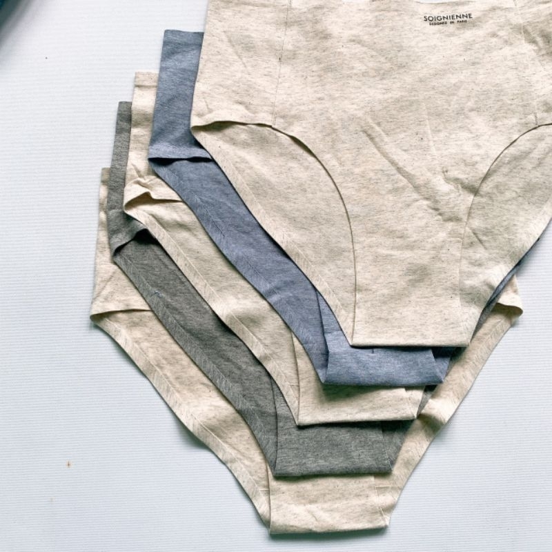 (Sale) Set quần lót cotton lưng cao ko viền - xuất Nhật dư xịn - bigsize (42-76kg)