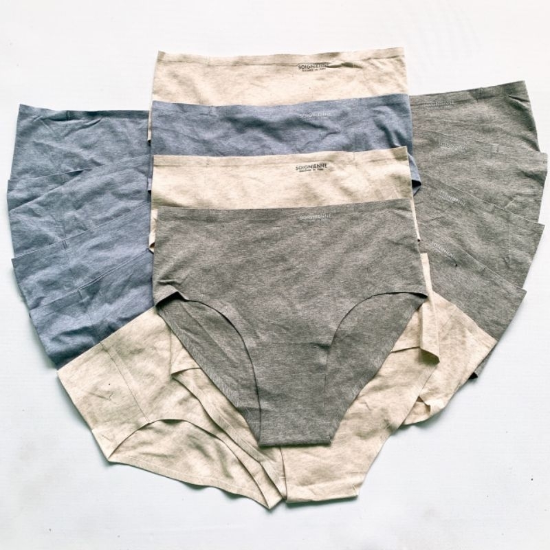 (Sale) Set quần lót cotton lưng cao ko viền - xuất Nhật dư xịn - bigsize (42-76kg)