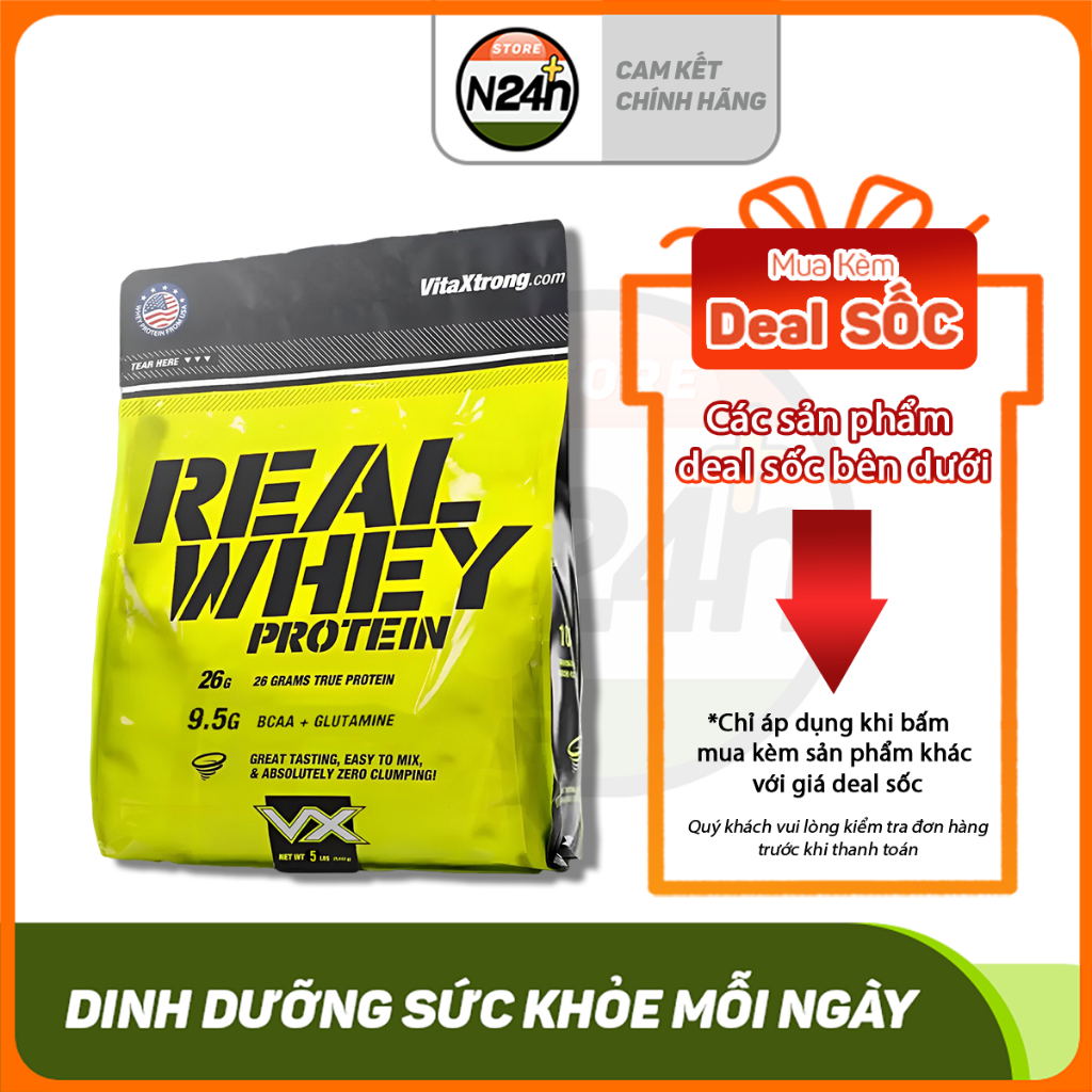 Vitaxtrong Real Whey TÚi 5lbs Thực Phẩm Bổ Sung Tăng Cơ Bắp Nạc Shopee Việt Nam