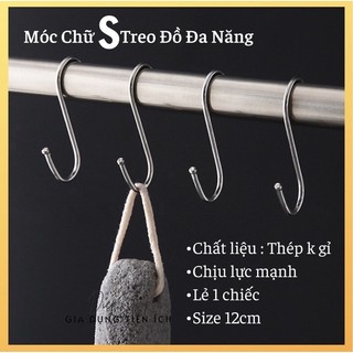 sét 4 Móc Chữ S Treo Đồ, Treo Quần Áo, Túi Xách - Giá Treo Nhà Tắm, Nhà Bếp,đa năng