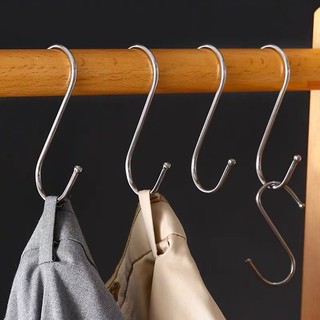 sét 4 Móc Chữ S Treo Đồ, Treo Quần Áo, Túi Xách - Giá Treo Nhà Tắm, Nhà Bếp,đa năng