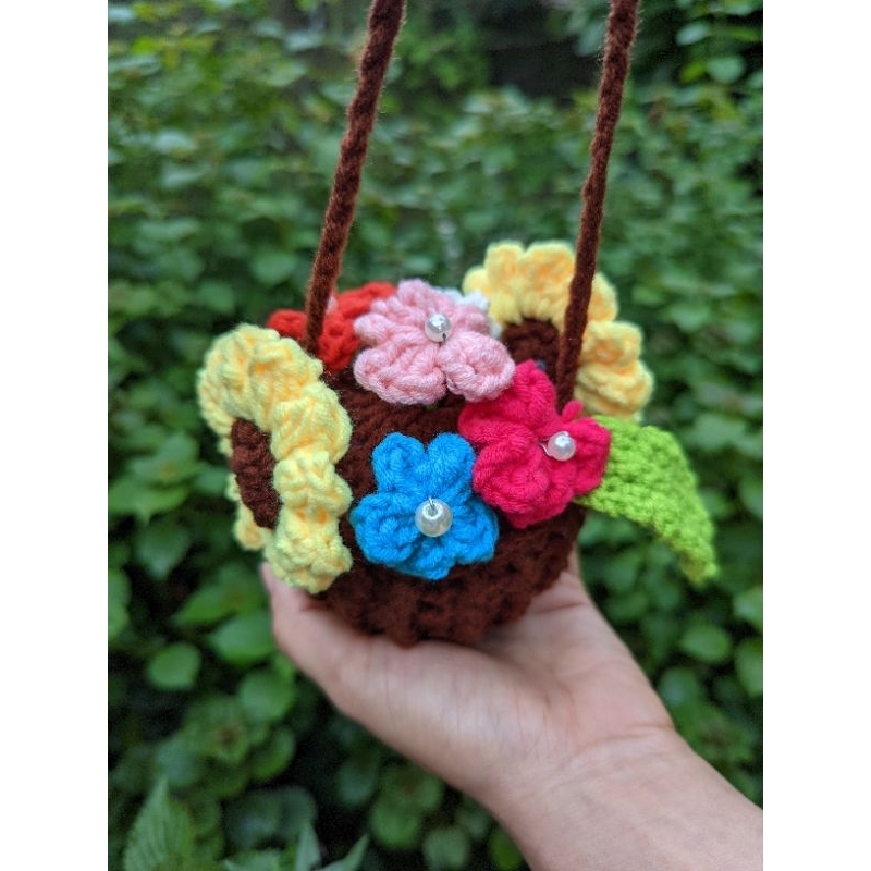 Giỏ Hoa Hướng Dương Len Treo | Shopee Việt Nam