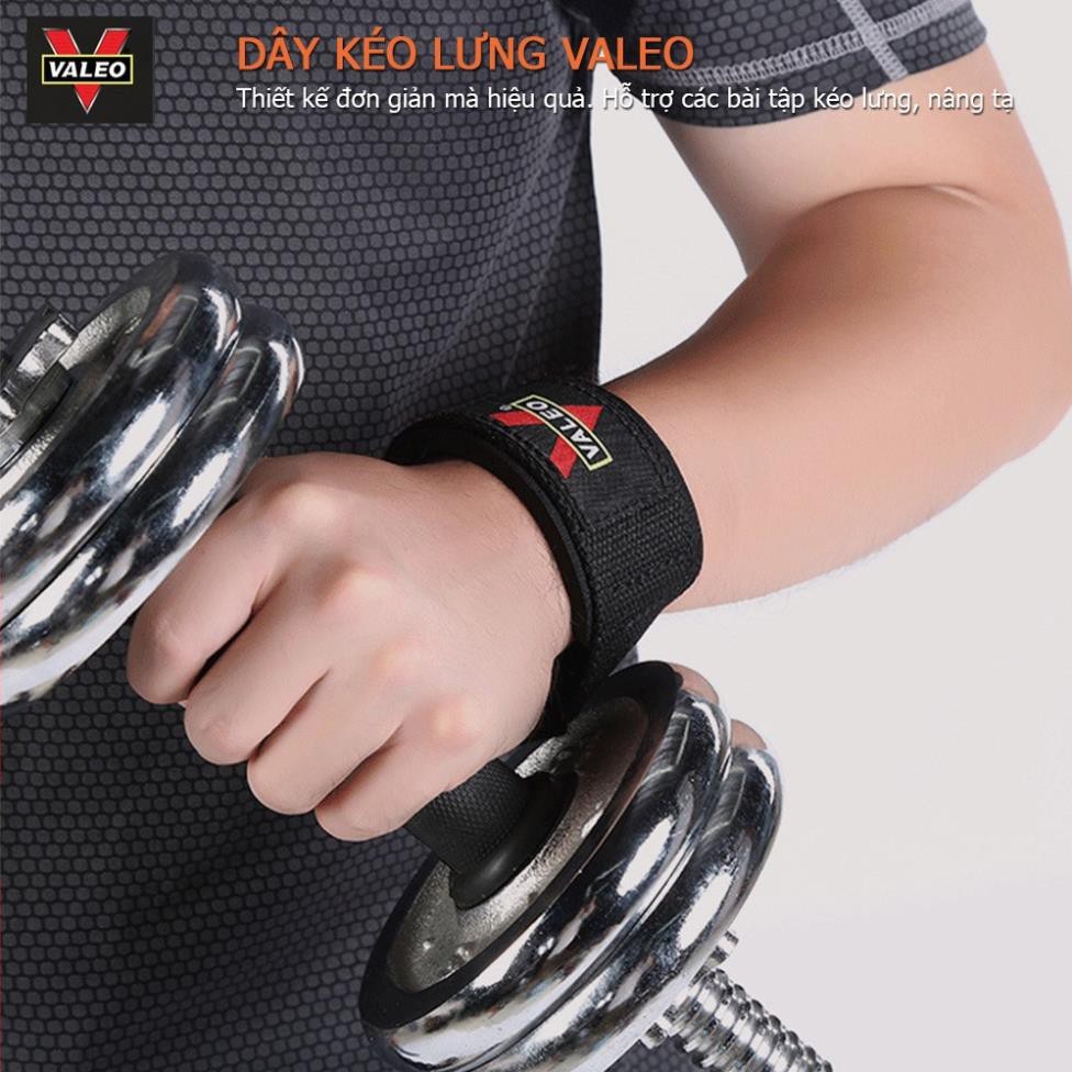 Dây Kéo Lưng Tập Gym VALEO, Đai Quấn Cổ Tay Trợ Lực Nâng Đòn Tạ Aolikes 7635 Chính Hãng