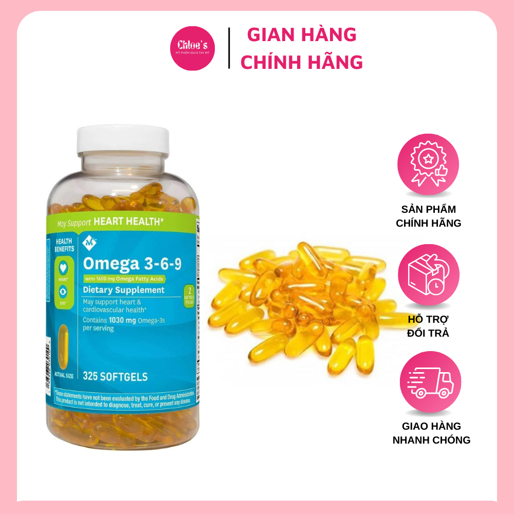 Omega 369 viên uống Omega 3-6-9 Member’s Mark Supports Heart Health Mỹ ...