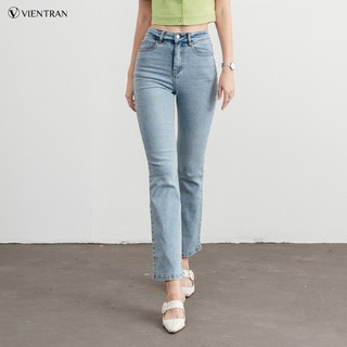 Quần Jean VIEN TRAN Ống Loe Cạp Cao V64J23Q012