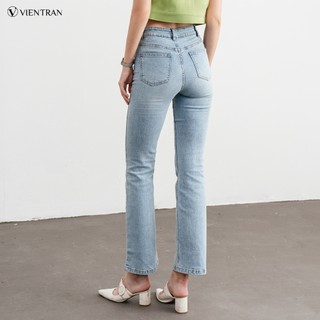 Quần Jean VIEN TRAN Ống Loe Cạp Cao V64J23Q012