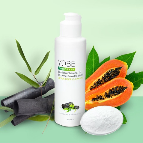 Bột Rửa Mặt Yobe - Ezym Và Than Tre Hoạt Tính Yobeskin [Chính Hãng]