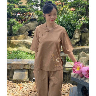 Trụ 5Nút Nơ An Yên Nữ # Đồ Lam Đi Chùa