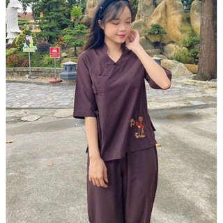 Trụ 5Nút Nơ An Yên Nữ # Đồ Lam Đi Chùa