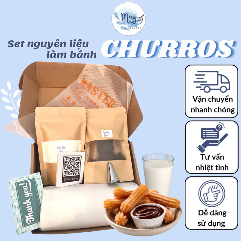SET Nguyên liệu làm bánh CHURROS tại nhà, CÓ VIDEO HƯỚNG DẪN CỤ THỂ ...