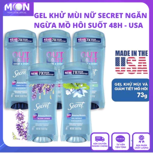 Lăn Khử Mùi Nữ Secret Gel Không Mùi Giúp Giảm Tiết Mồ Hôi - Diệt Khuẩn Khử Mồ Hôi Nách Tức Thì Bảo Vệ Da 73G