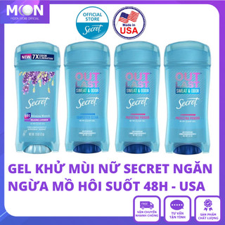 [ NK Mỹ ] Lăn Khử Mùi Nữ Secret Gel Không Mùi Giúp Giảm Tiết Mồ Hôi  - Diệt Khuẩn Khử Mồ Hôi Nách Tức Thì Bảo Vệ Da 73G