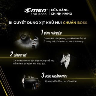 Xịt Khử Mùi Và Lăn Khử Mùi Nam X-Men For Boss Motion - Legend - Luxury - Intense Ngăn Ngừa Mồ Hôi, Phong Cách Lịch Lãm