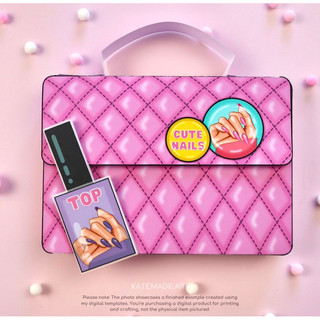 Bộ làm nail giấy mẫu 2 - Búp bê giấy