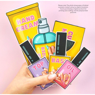 Bộ làm nail giấy mẫu 2 - Búp bê giấy