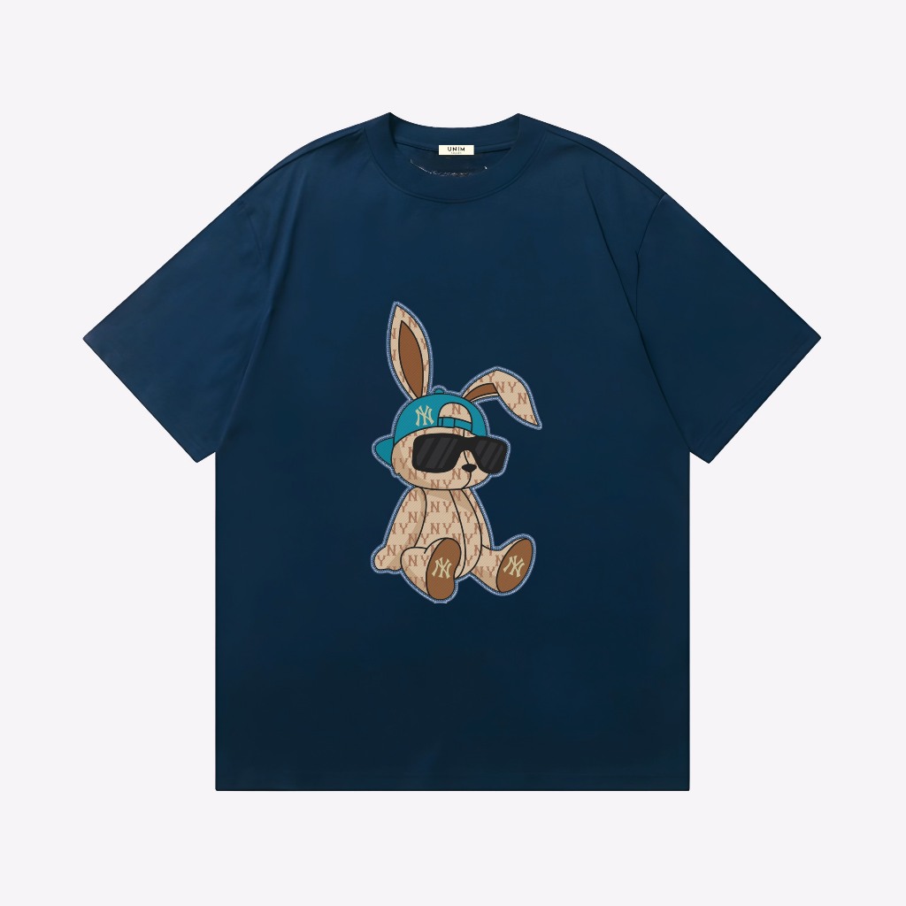 [VẢI 250 GSM] Áo Thun NY Thỏ Rabbit Đội Mũ Form Unisex Unim Store 100% Cotton Cao Cấp Hottrend - AP13