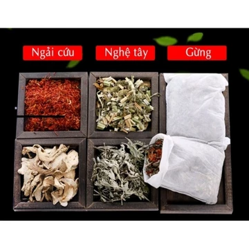 Thảo Dược ngâm chân thiên nhiên, bột ngải cứu thảo dược ngâm chân giảm đau nhức tê bì tay chân ( 20 gói / 1 gói 6gam)