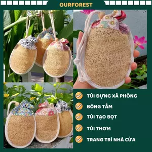 Túi Tạo Bọt Xà Phòng, Túi Đựng Xà Phòng, Bông Tắm Xơ Mướp, Tẩy Tế Bào Chết