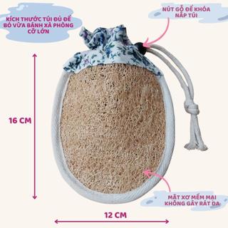 (Mộc Xơ) Túi Tạo Bọt Xà Phòng, Túi Đựng Xà Phòng, Bông Tắm Xơ Mướp, Tẩy Tế Bào Chết