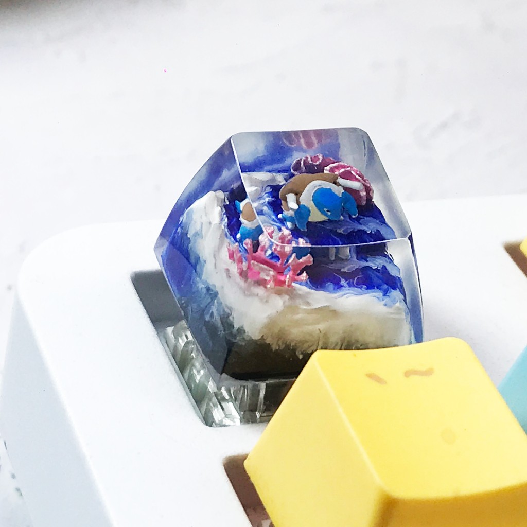 Blastoise keycap, Pokemon keycaps, Artisan keycap, Resin handmade ...