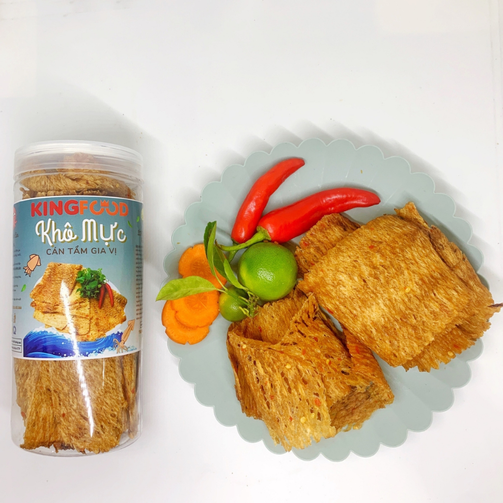 500Gr Khô Mực Cán Tẩm Vị Nha Trang | Ăn Vặt KingFood