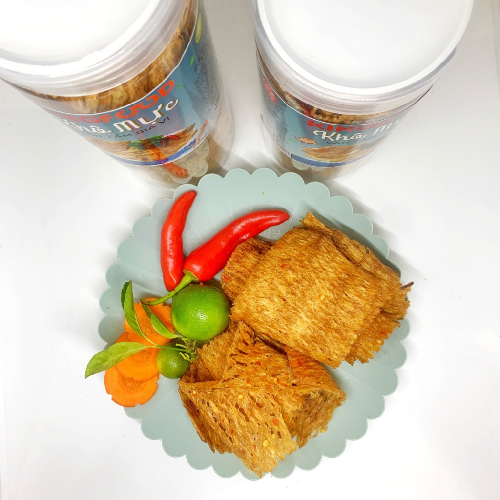 500Gr Khô Mực Cán Tẩm Vị Nha Trang | Ăn Vặt KingFood