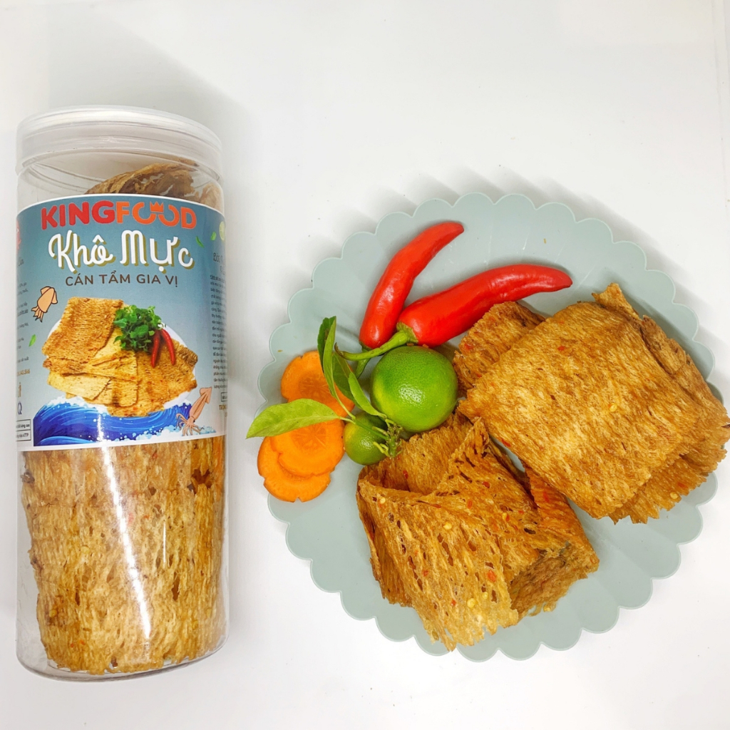 500Gr Khô Mực Cán Tẩm Vị Nha Trang | Ăn Vặt KingFood