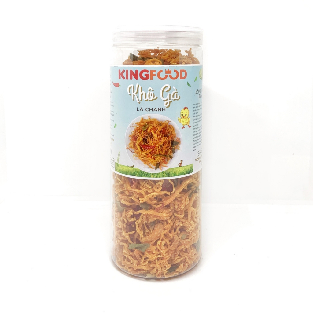 [Hũ 300 - 1000Gr] Khô Gà Lá Chanh Thơm Ngon - Đậm Vị | Ăn Vặt KingFood