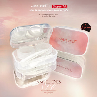 Khay đựng lens có gương Angel Eyes kèm bộ dụng cụ đeo lens (nhíp gắp lens, que đeo lens)