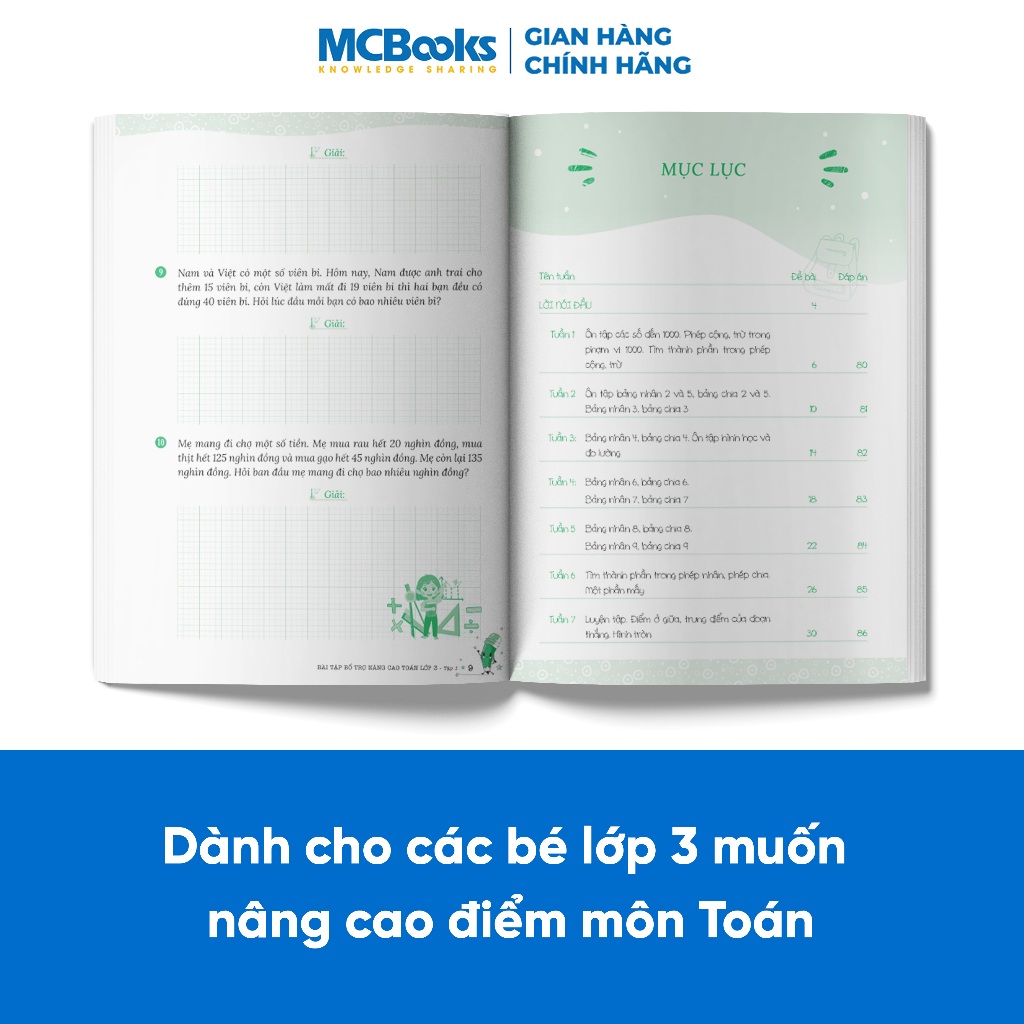 Sách -  Combo Bài tập bổ trợ nâng cao Toán lớp 3