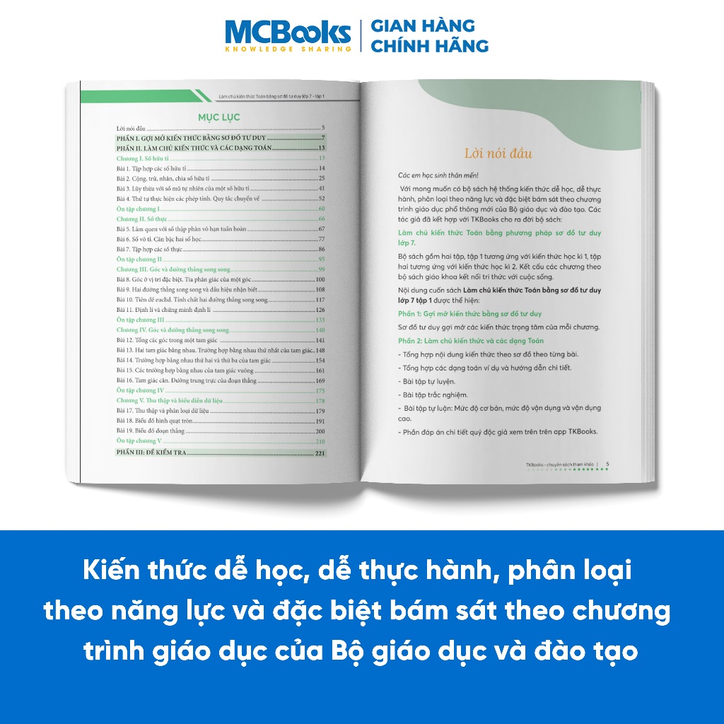 Sách - Combo Làm chủ kiến thức Toán bằng sơ đồ tư duy – Lớp 7