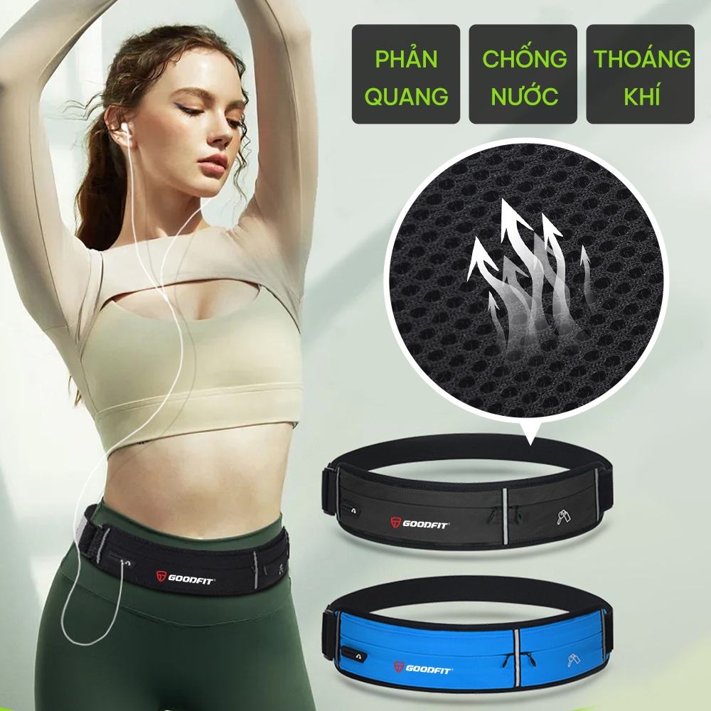 Túi đeo chạy bộ, đai chạy bộ chống nước, phản quang GoodFit GF119RB