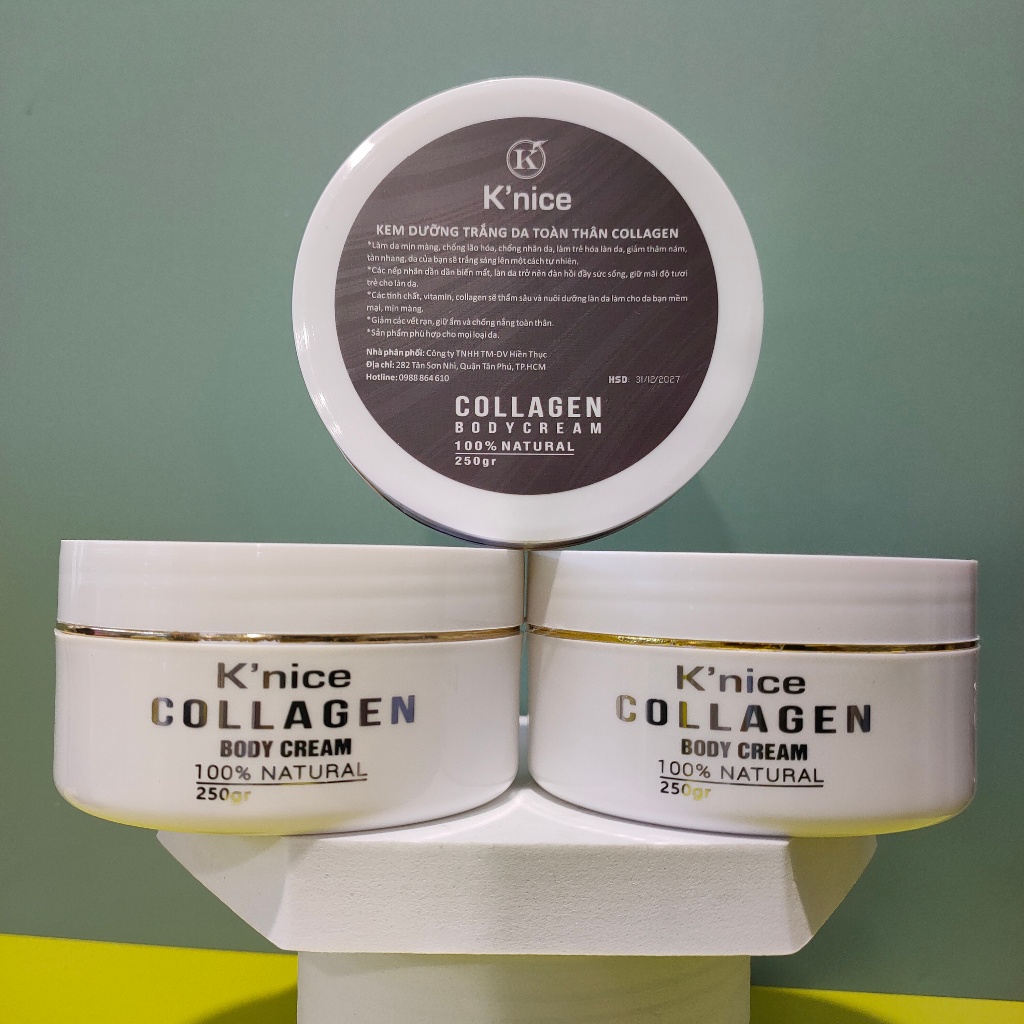 Kem dưỡng trắng da toàn thân COLLAGEN KNICE 250g Hàng chính hãng