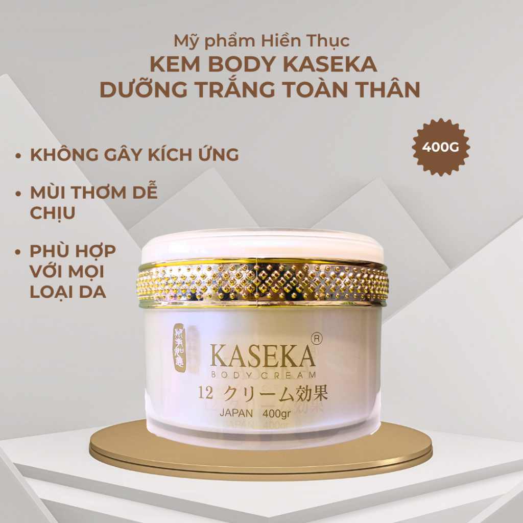 Kem body KASEKA dưỡng trắng toàn thân 400g Hàng chính hãng