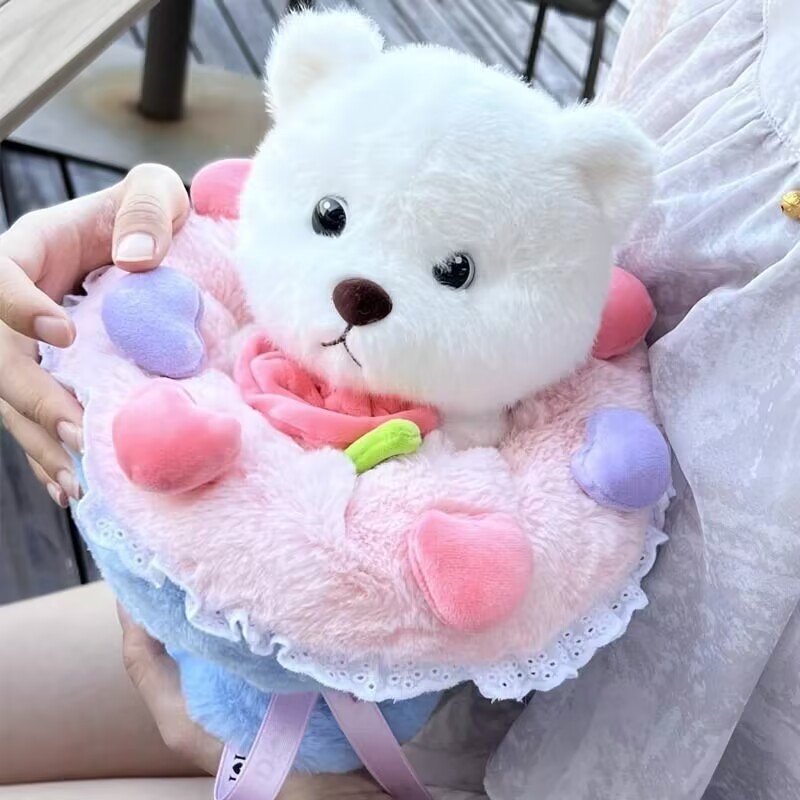 Bó Hoa Gấu Bông 2 Trong 1, Quà Tặng Bạn Gái, Người Yêu ngày 20-10, Valentine, Sinh nhật
