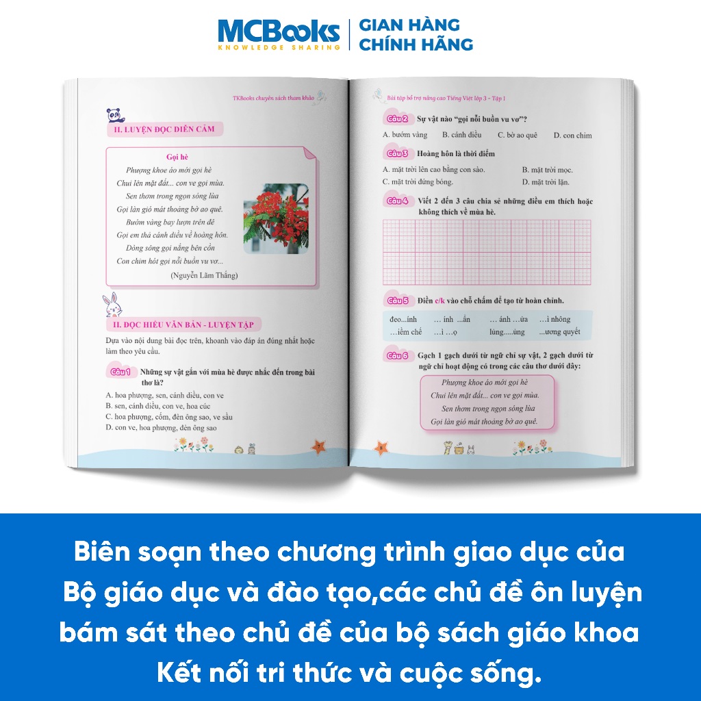 Sách - Combo Bài Tập Bổ Trợ Nâng Cao Tiếng Việt Lớp 3