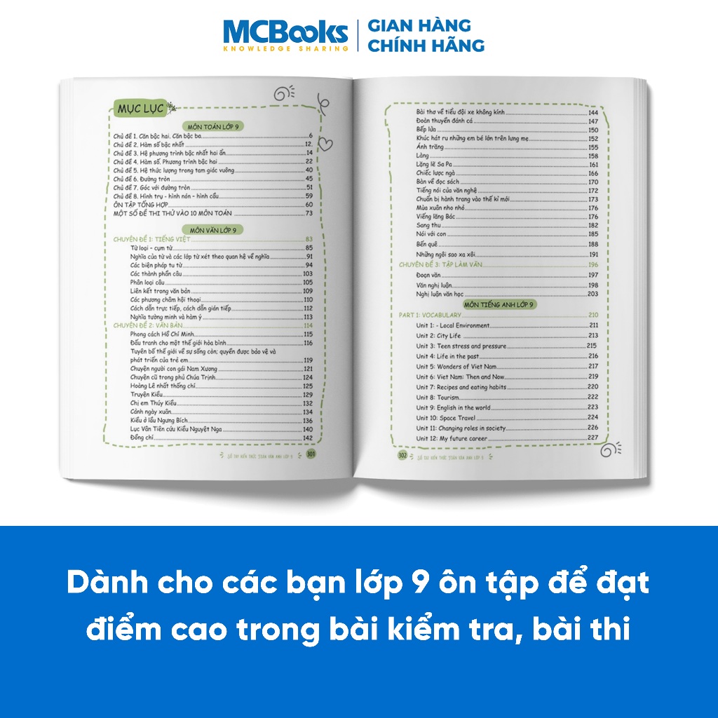 Ảnh Sách - Sổ tay kiến thức Toán - Văn – Anh Lớp 9 3
