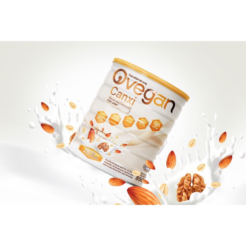 Sữa hạt xương khớp Ovegan lon 850g chính hãng