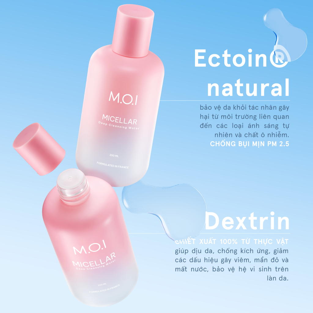 Ảnh Nước tẩy trang sạch sâu dịu nhẹ MOI Micellar Deep Cleansing Water sạch sâu dịu nhẹ 250ml 3