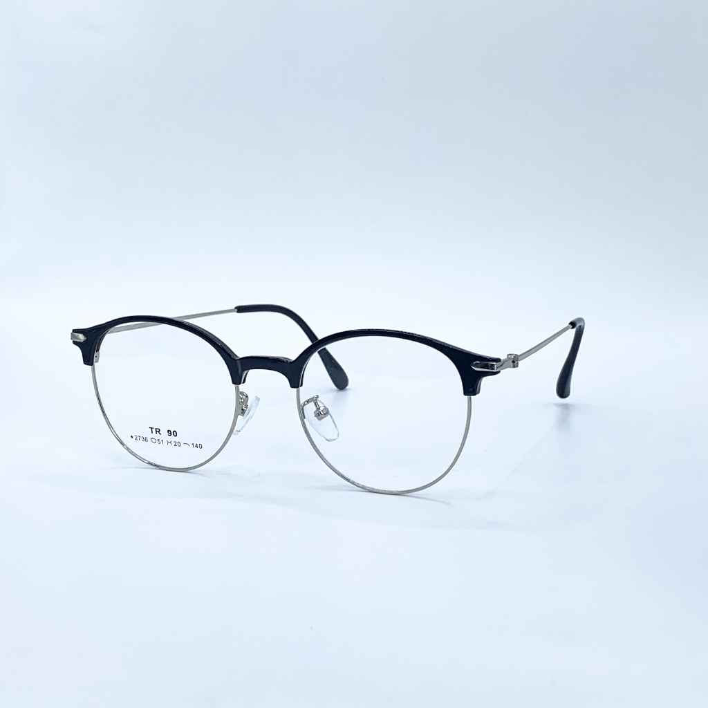 Gọng Kính Cận, Giả Cận Mắt Tròn Thời Trang LemonEyewear Kim Loại LE2736