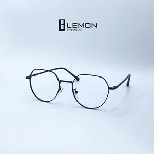 Gọng Kính Cận Mắt Tròn Nam Nữ Thời Trang LemonEyewear Gọng Kim Loại LE2283